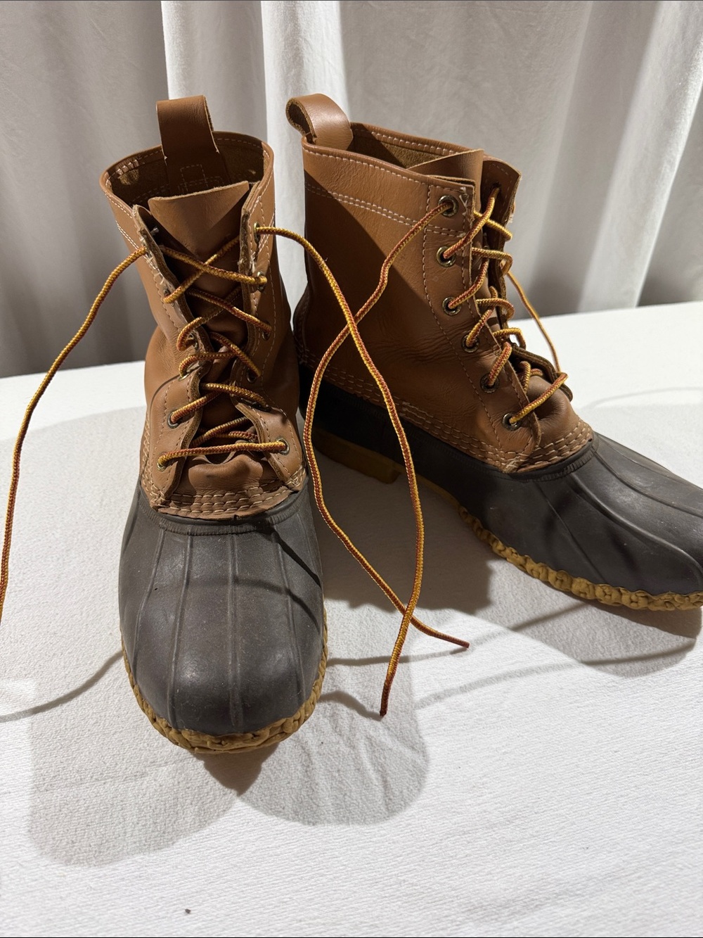 L.L. Bean Men's Brown Leather Bean Boots - Short Height